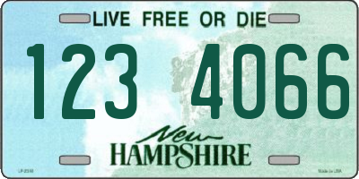 NH license plate 1234066