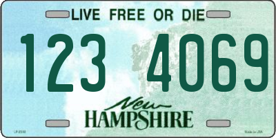 NH license plate 1234069