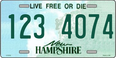 NH license plate 1234074