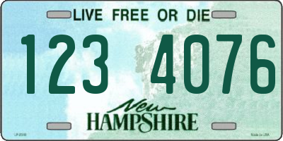 NH license plate 1234076