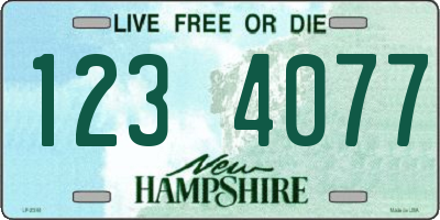 NH license plate 1234077