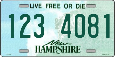 NH license plate 1234081