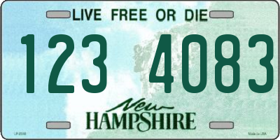 NH license plate 1234083