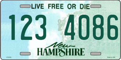 NH license plate 1234086