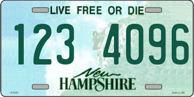 NH license plate 1234096