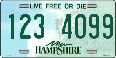 NH license plate 1234099