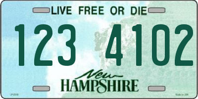 NH license plate 1234102
