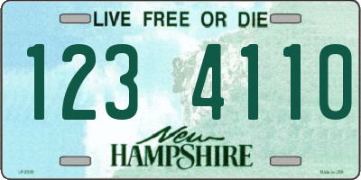 NH license plate 1234110