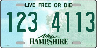 NH license plate 1234113