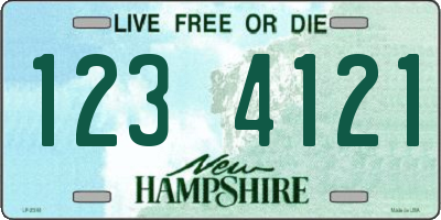 NH license plate 1234121