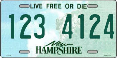 NH license plate 1234124