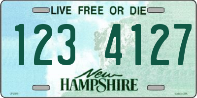NH license plate 1234127