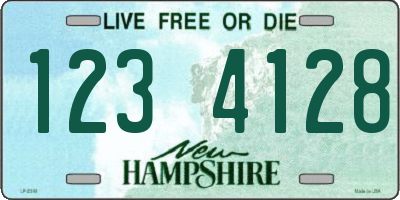 NH license plate 1234128