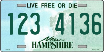 NH license plate 1234136
