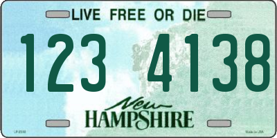 NH license plate 1234138