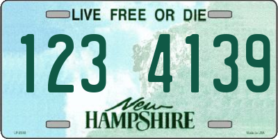 NH license plate 1234139