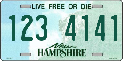 NH license plate 1234141
