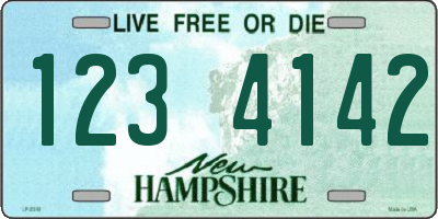 NH license plate 1234142