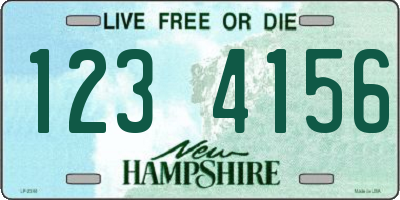 NH license plate 1234156