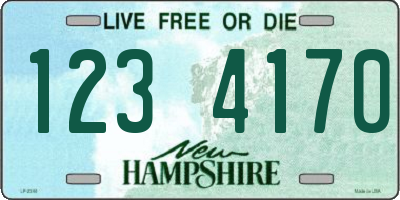 NH license plate 1234170