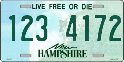NH license plate 1234172