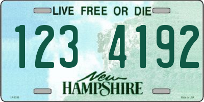 NH license plate 1234192