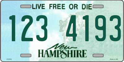 NH license plate 1234193
