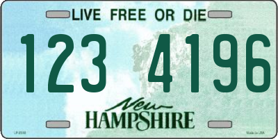 NH license plate 1234196