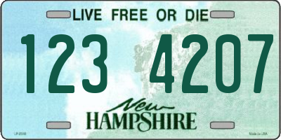 NH license plate 1234207