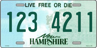 NH license plate 1234211