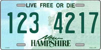 NH license plate 1234217