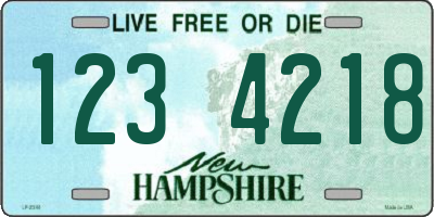 NH license plate 1234218