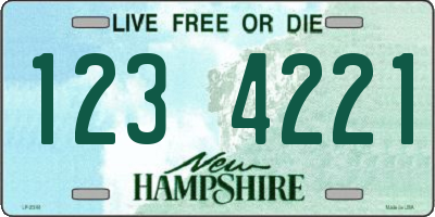 NH license plate 1234221