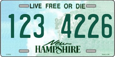 NH license plate 1234226