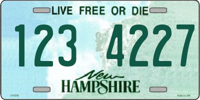 NH license plate 1234227