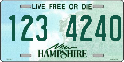 NH license plate 1234240