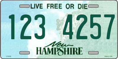 NH license plate 1234257