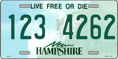 NH license plate 1234262