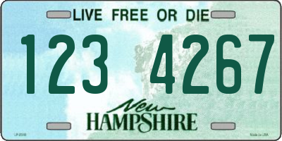 NH license plate 1234267
