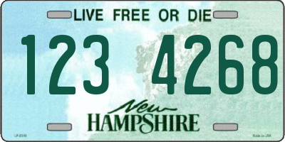 NH license plate 1234268