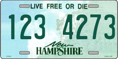 NH license plate 1234273
