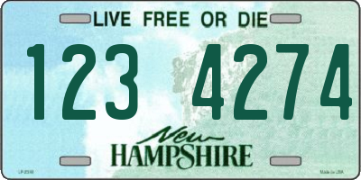 NH license plate 1234274
