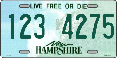 NH license plate 1234275