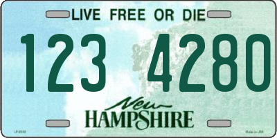 NH license plate 1234280