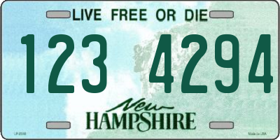 NH license plate 1234294