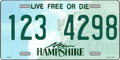 NH license plate 1234298