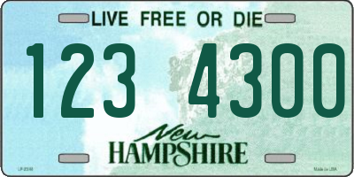 NH license plate 1234300