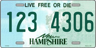 NH license plate 1234306