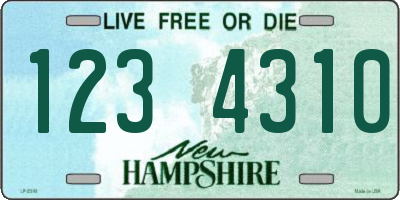 NH license plate 1234310