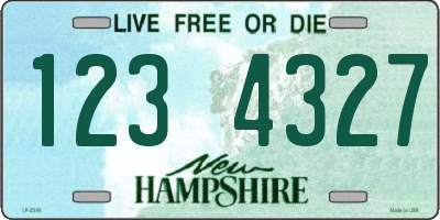 NH license plate 1234327